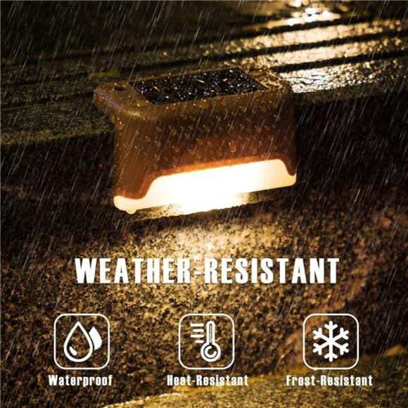 Led Solar Deck Lights, 16 Pack Waterproof for Outdoor Stairs, Step, Fence - Picture 6 of 7